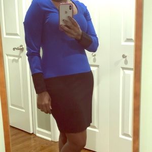 Banana Republic long sleeve color block dress